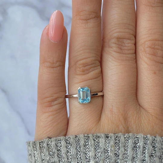 Sky-Blue Brilliance: The Timeless Beauty Of Dainty Blue Topaz Rings